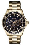 Guess BFF Multifunction Black Dial Gold Steel Strap Watch for Women - W0231L3 Buy Now By Guess