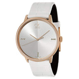 Calvin Klein Accent White Dial White Leather Strap Watch for Men - K2Y2X6KW Buy Now By Calvin Klein