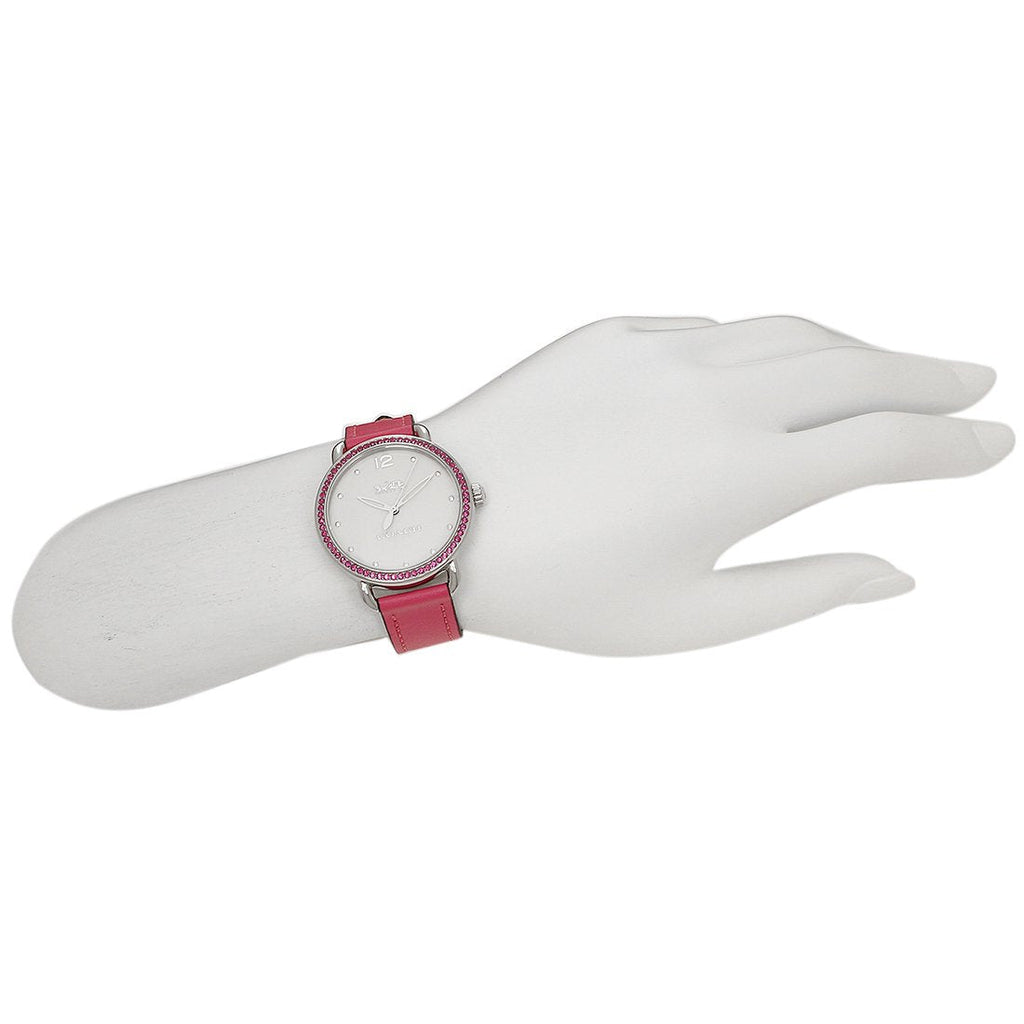 Coach Delancey White Dial Red Leather Strap Watch for Women - 14502879 Buy Now By Coach
