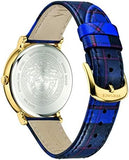 Versace V-Circle Black Dial Blue Leather Strap Watch for Women - VE8100218 Buy Now By Versace