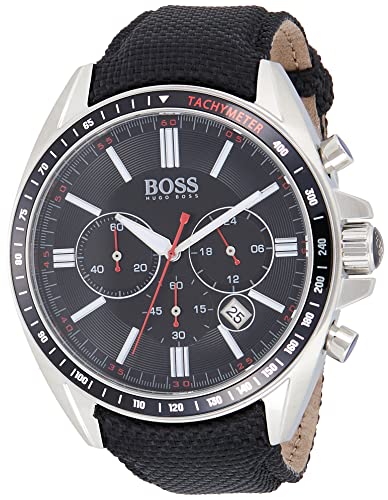 Hugo Boss Driver Black Dial Black Leather Strap Watch for Men -1513087 Buy Now By Hugo Boss