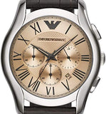 Emporio Armani Valente Chronograph Brown Dial Brown Leather Strap Watch For Men - AR1785 Buy Now By Emporio Armani