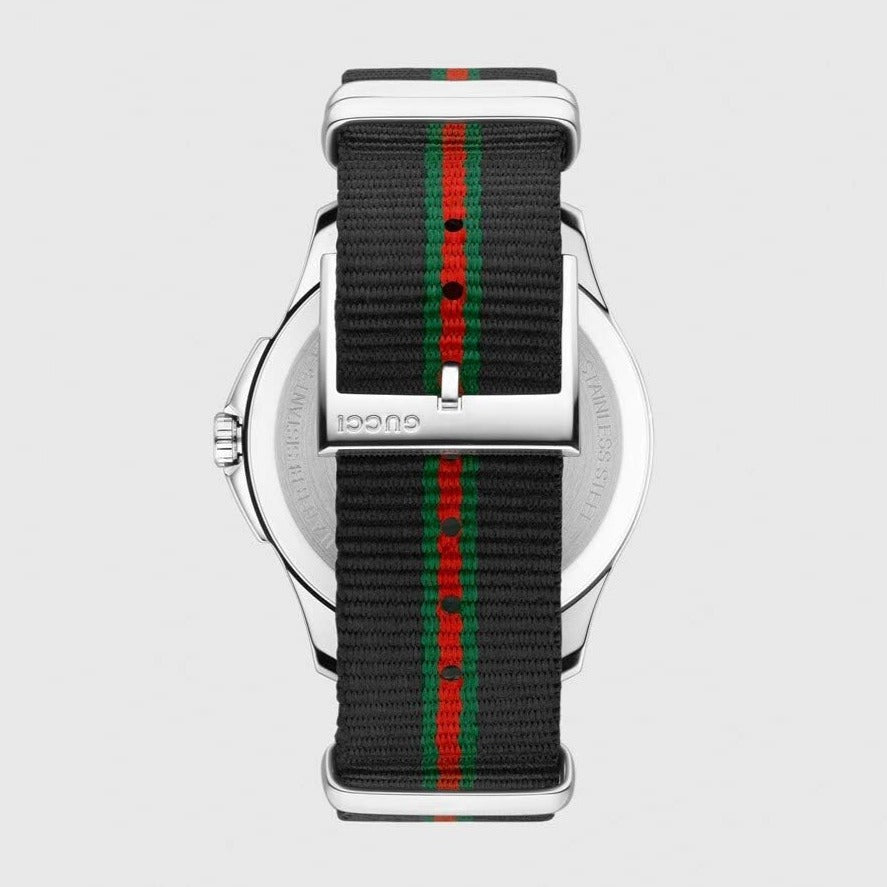 Gucci G Timeless Analog Quartz Black Dial Black NATO Strap Watch For Men - YA126321 Buy Now By Gucci