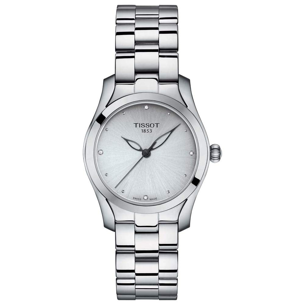 Tissot T Wave Diamonds White Dial Silver Steel Strap Watch For Women - T112.210.11.036.00 Buy Now By Tissot