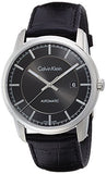 Calvin Klein Infinity Automatic Black Dial Black Leather Strap Watch for Men - K5S341C1 Buy Now By Calvin Klein