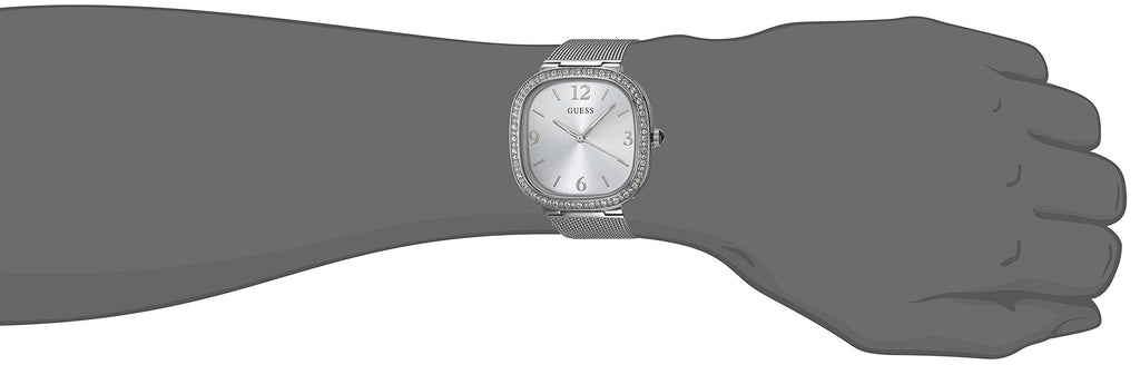 Guess Tapestry Diamonds Silver Dial Silver Mesh Bracelet Watch for Women - GW0354L1 Buy Now By Guess
