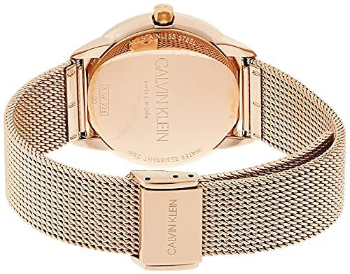 Calvin Klein Minimal Black Dial Rose Gold Mesh Bracelet Watch for Women - K3M2262Y Buy Now By Calvin Klein