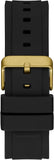 Guess Matrix Multifunction Gold Dial Black Rubber Strap Watch For Men - GW0423G2 Buy Now By Guess