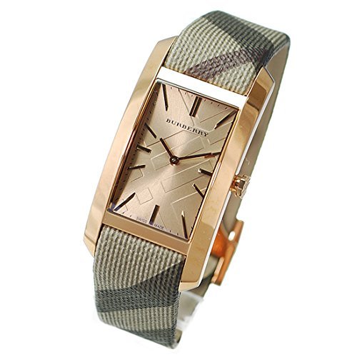 Burberry The Pioneer Rose Gold Dial Haymarket Brown Leather Strap Watch for Women - BU9408 Buy Now By Burberry