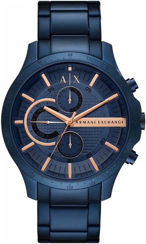 Armani Exchange Hampton Chronograph Blue Dial Blue Steel Strap Watch For Men - AX2430 Buy Now By Armani Exchange