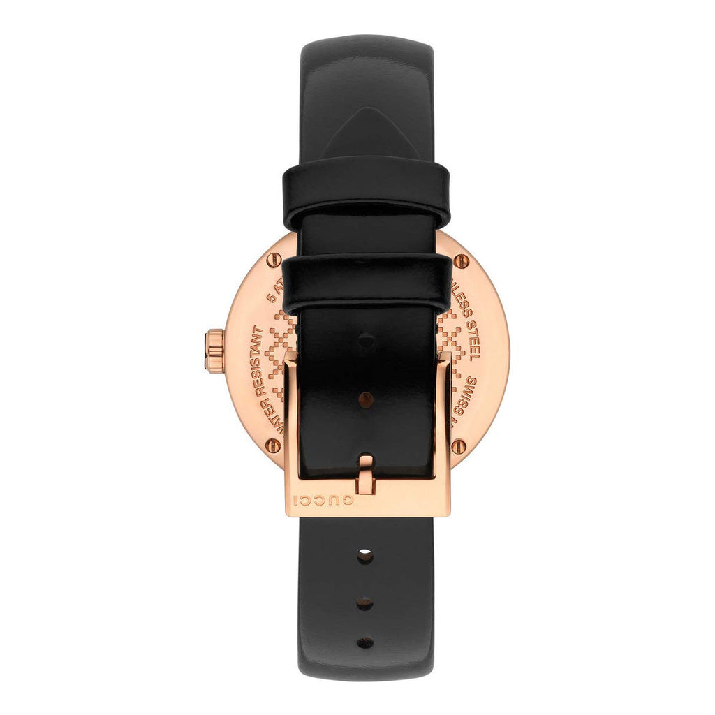 Gucci Diamantissima Quartz Black Dial Black Leather Strap Watch for Women - YA141401 Buy Now By Gucci