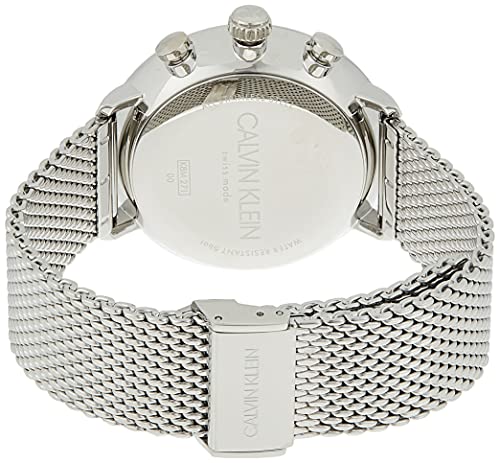 Calvin Klein High Noon Chronograph Blue Dial Silver Mesh Bracelet Watch for Men - K8M2712N Buy Now By Calvin Klein