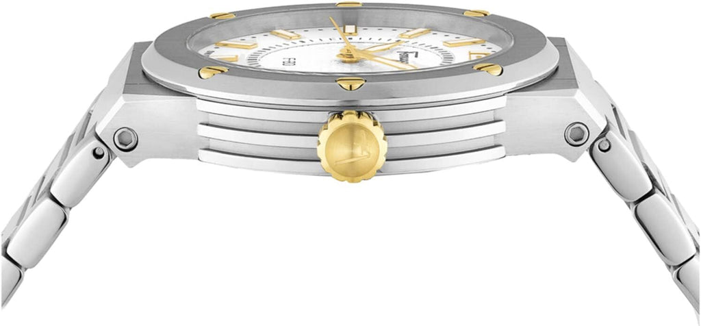Salvatore Ferragamo F-80 Classic Silver Dial Silver Steel Strap Watch for Men - SFHY02922 Buy Now By Salvatore Ferragamo