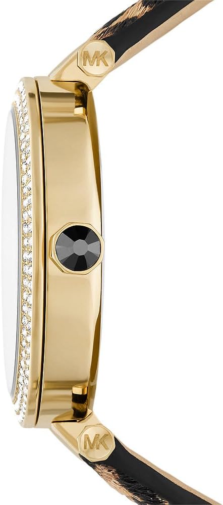 Michael Kors Parker Black Dial Cheetah Print Brown Leather Strap Watch For Women - MK4723 Buy Now By Michael Kors