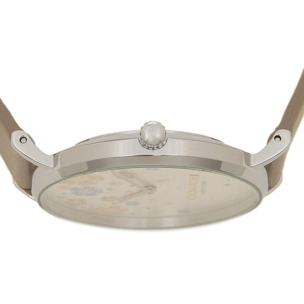 Coach Perry Quartz Silver Dial Brown Leather Strap Watch for Women - 14503326 Buy Now By Coach