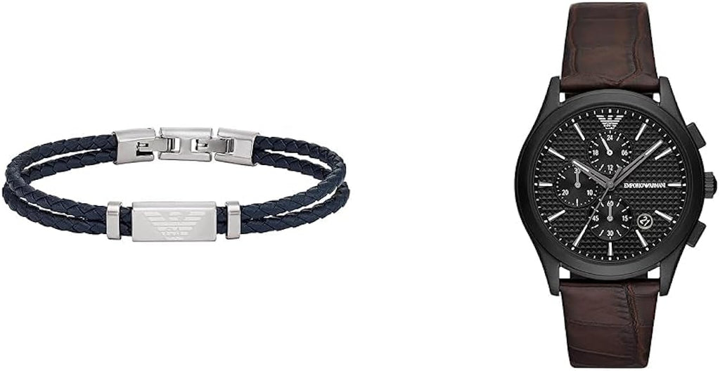 Emporio Armani Paolo Chronograph Black Dial Brown Leather Strap Watch For Men - AR11549 Buy Now By Emporio Armani