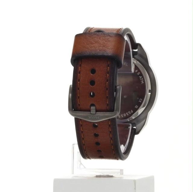 Fossil Bronson Chronograph Grey Dial Brown Leather Strap Watch for Men - FS5855 Buy Now By Fossil
