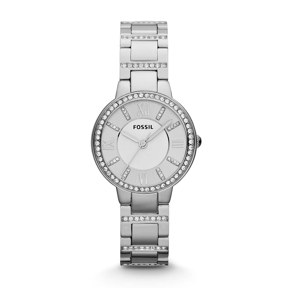 Fossil Virginia Silver Dial Silver Steel Strap Watch for Women - ES3282 Buy Now By Fossil