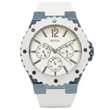 Guess Overdrive Chronograph White Dial White Rubber Strap Watch for Women - W0149L6 Buy Now By Guess