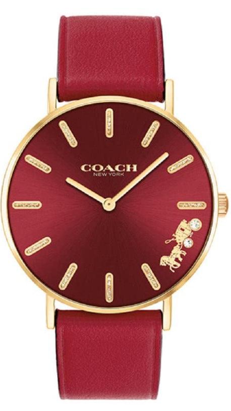 Coach Perry Red Dial Red Leather Strap Watch for Women - 14503852 Buy Now By Coach