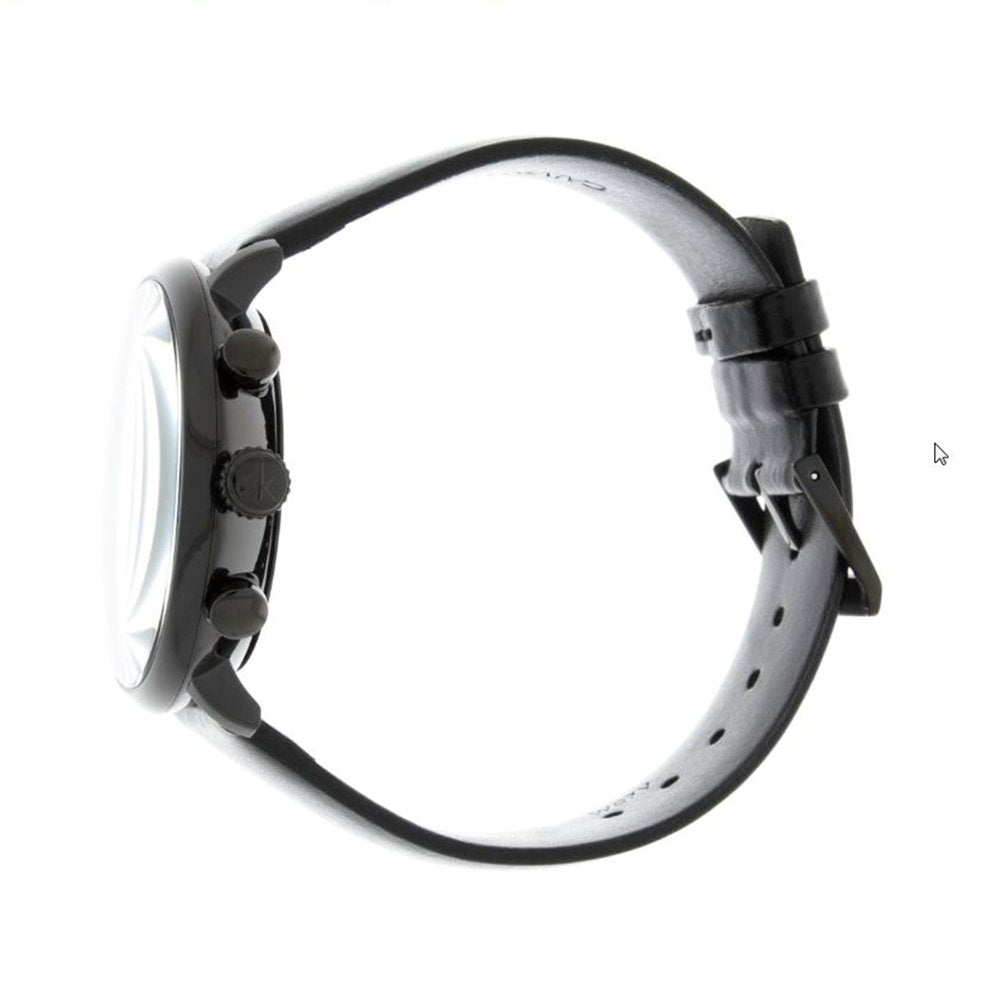 Calvin Klein High Noon Black Dial Black Leather Strap Watch for Men - K8M274CB Buy Now By Calvin Klein
