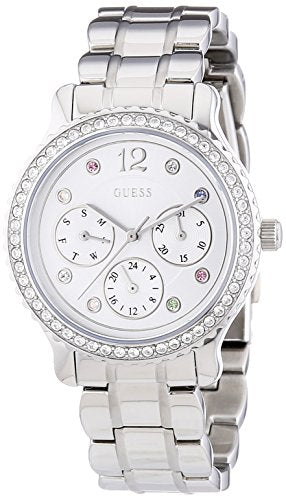 Guess Enchanting Diamonds Silver Dial Silver Steel Strap Watch for Women - W0305L1 Buy Now By Guess