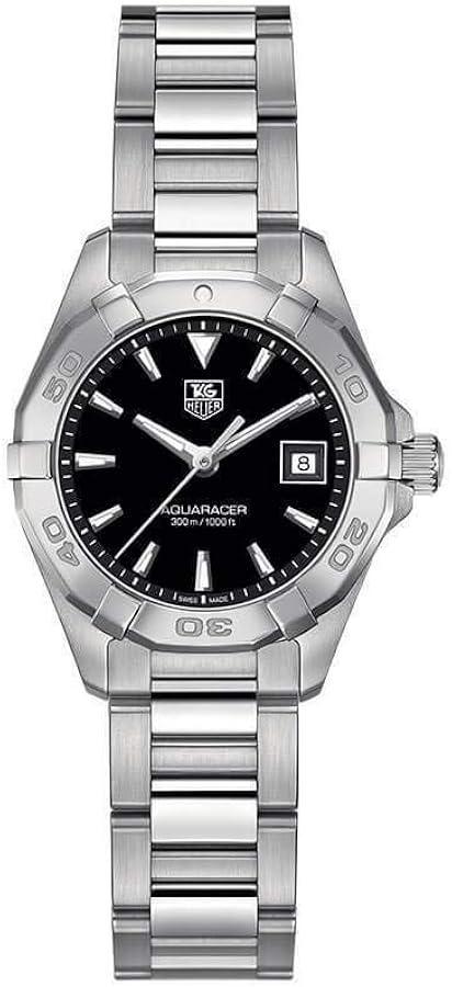 Tag Heuer Aquaracer Quartz Black Dial Silver Steel Strap Watch for Women - WBD1410.BA0741 Buy Now By Tag Heuer