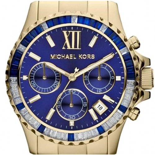 Michael Kors Everest Chronograph Blue Dial Gold Steel Strap Watch for Women - MK5754 Buy Now By Michael Kors