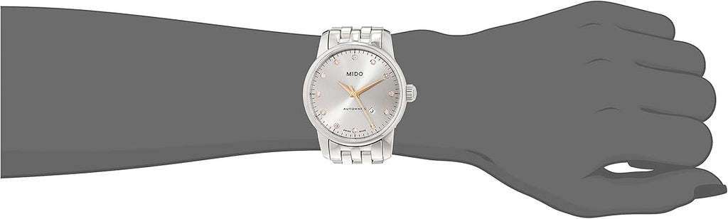 Mido Baroncelli III Automatic Silver Dial Silver Steel Strap Watch For Men - M8600.4.67.1 Buy Now By Mido