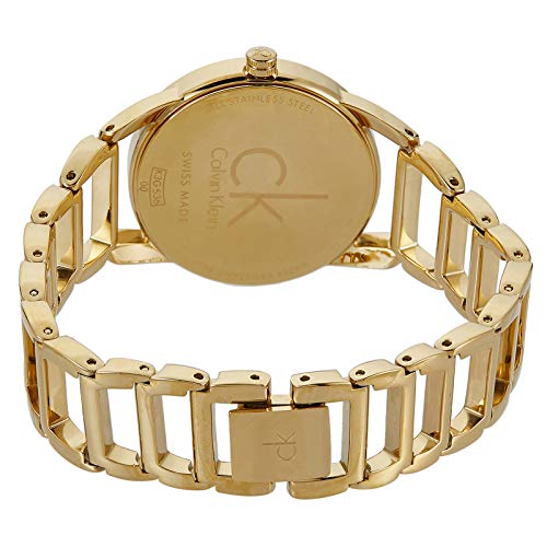 Calvin Klein Stately White Dial Gold Steel Strap Watch for Women - K3G2352W Buy Now By Calvin Klein