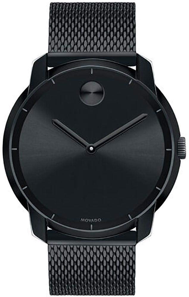 Movado Bold Black Dial Black Mesh Bracelet Watch For Men - 3600261 Buy Now By Movado