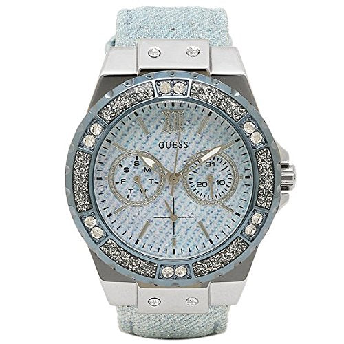 Guess Limelight Quartz Blue Dial Blue Leather Strap Watch For Men - W0775l1 Buy Now By Guess
