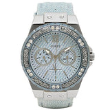 Guess Limelight Quartz Blue Dial Blue Leather Strap Watch For Men - W0775l1 Buy Now By Guess