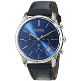 Hugo Boss Time One Blue Dial Black Leather Strap Watch for Men - 1513431 Buy Now By Hugo Boss