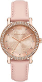 Michael Kors Corey Analog Rose Gold Dial Pink Leather Strap Watch For Women - MK2987 Buy Now By Michael Kors
