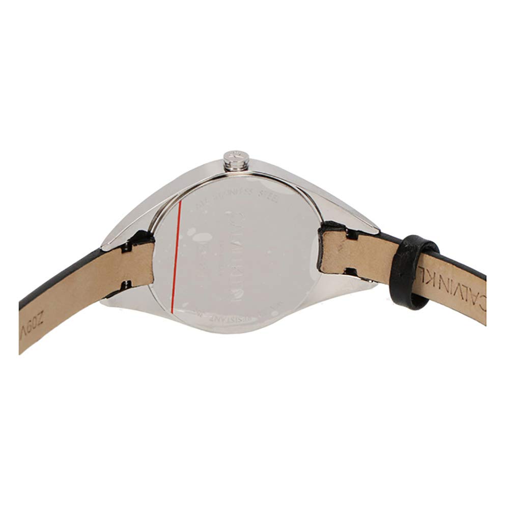 Calvin Klein Rebel Black Grey Dial Black Leather Strap Watch for Women - K8P231C1 Buy Now By Calvin Klein