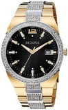Bulova Crystal Black Dial Two Tone Steel Strap Watch for Men - 98B235 Buy Now By Bulova