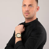 Maserati SFIDA Quartz Yellow Dial Gold Strap Watch For Men - R8873640005 Buy Now By Maserati