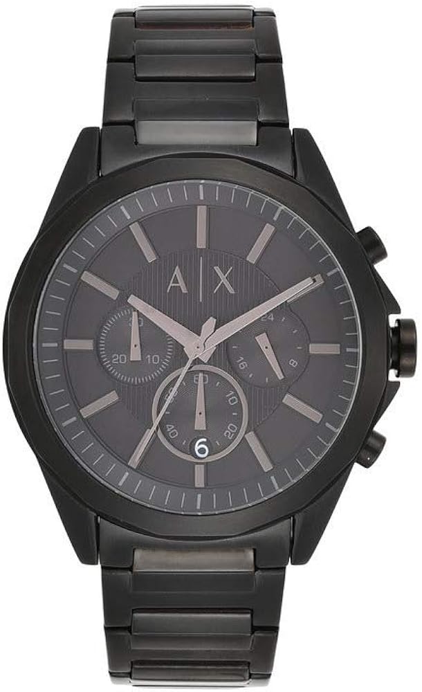 Armani Exchange Drexler Chronograph Black Dial Black Steel Strap Watch For Men - AX2601 Buy Now By Armani Exchange