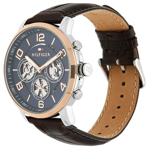 Tommy Hilfiger Keagan Chronograph Blue Dial Brown Leather Strap Watch for Men - 1791290 Buy Now By Tommy Hilfiger