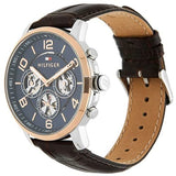Tommy Hilfiger Keagan Chronograph Blue Dial Brown Leather Strap Watch for Men - 1791290 Buy Now By Tommy Hilfiger