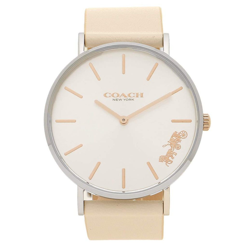 Coach Perry White Dial White Leather Strap Watch for Women - 14503117 Buy Now By Coach