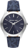 Michael Kors Slim Runway Analog Blue Dial Blue Leather Strap Watch For Men - MK8907 Buy Now By Michael Kors