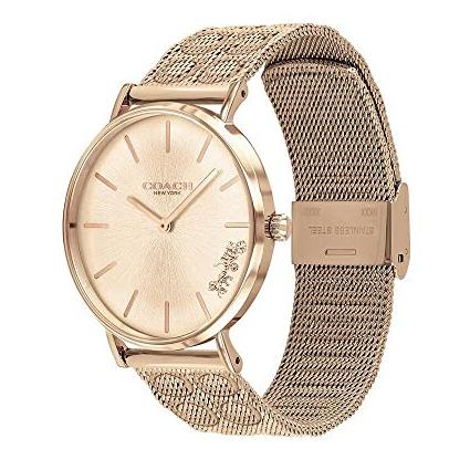 Coach Perry Rose Gold Dial Rose Gold Mesh Bracelet Watch for Women - 14503343 Buy Now By Coach