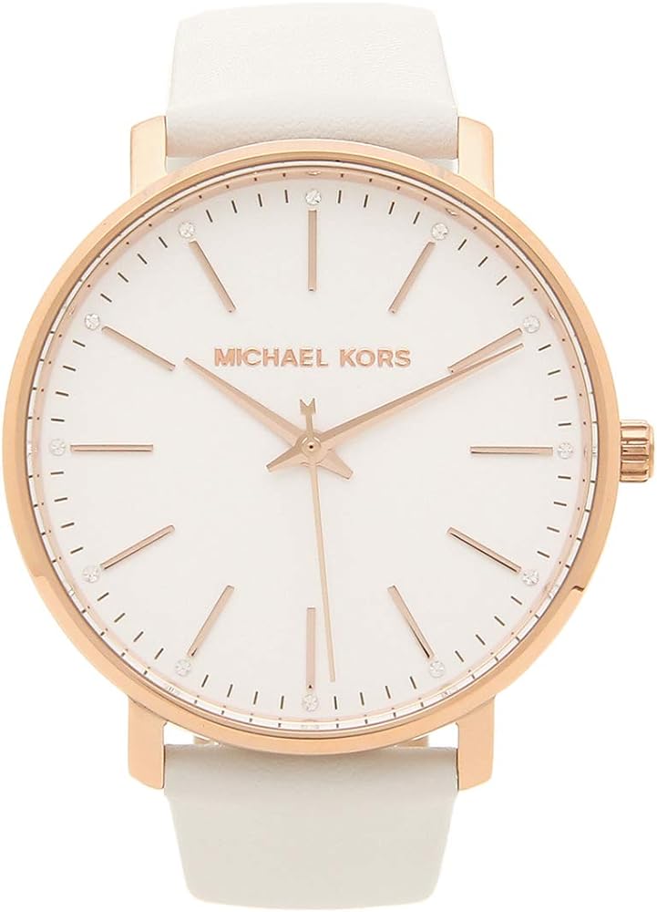 Michael Kors Pyper Quartz White Dial White Leather Strap Watch For Women - MK2800 Buy Now By Michael Kors