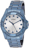Guess Pinwheel Analog Silver Dial Blue Steel Strap Watch for Women - W0702L1 Buy Now By Guess