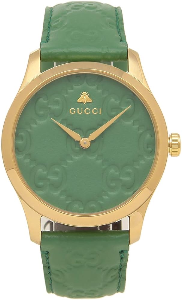 Gucci G Timeless Quartz Green Dial Green Leather Strap Watch For Women - YA1264099 Buy Now By Gucci