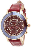Swarovski Octea Lux Chrono Red Dial Red Leather Strap Watch for Women - 5547642 Buy Now By Swarovski
