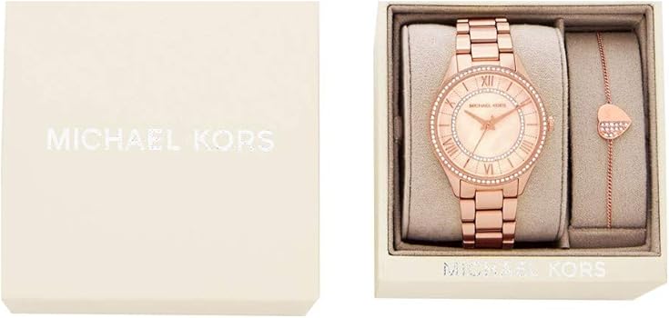 Michael Kors Lauryn Mother of Pearl Dial Rose Gold Dial Rose Gold Steel Strap Watch For Women - MK4491 Buy Now By Michael Kors