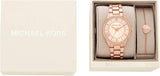 Michael Kors Lauryn Mother of Pearl Dial Rose Gold Dial Rose Gold Steel Strap Watch For Women - MK4491 Buy Now By Michael Kors